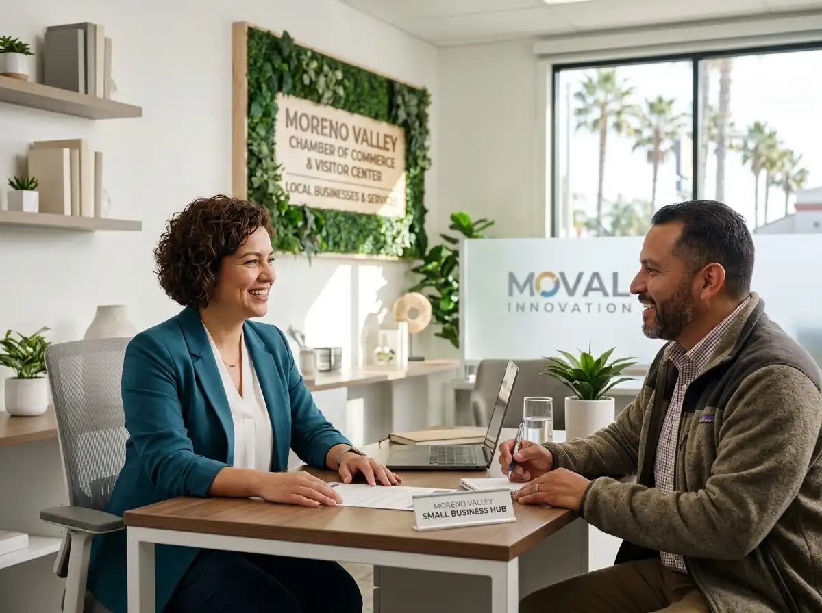business owner greeting client