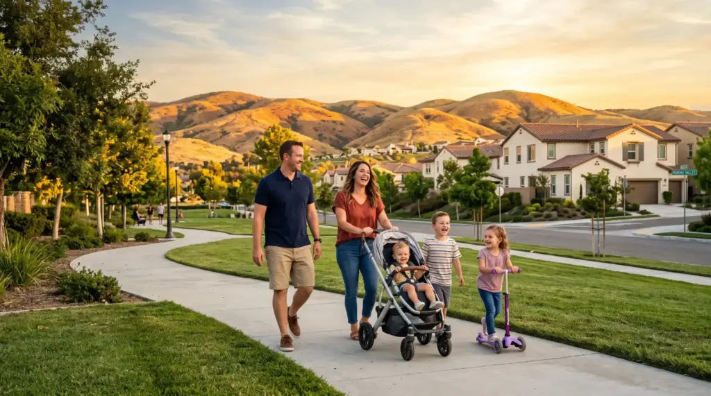 Is Moreno Valley a Good Place to Live? A Local Guide family strolling in suburban park