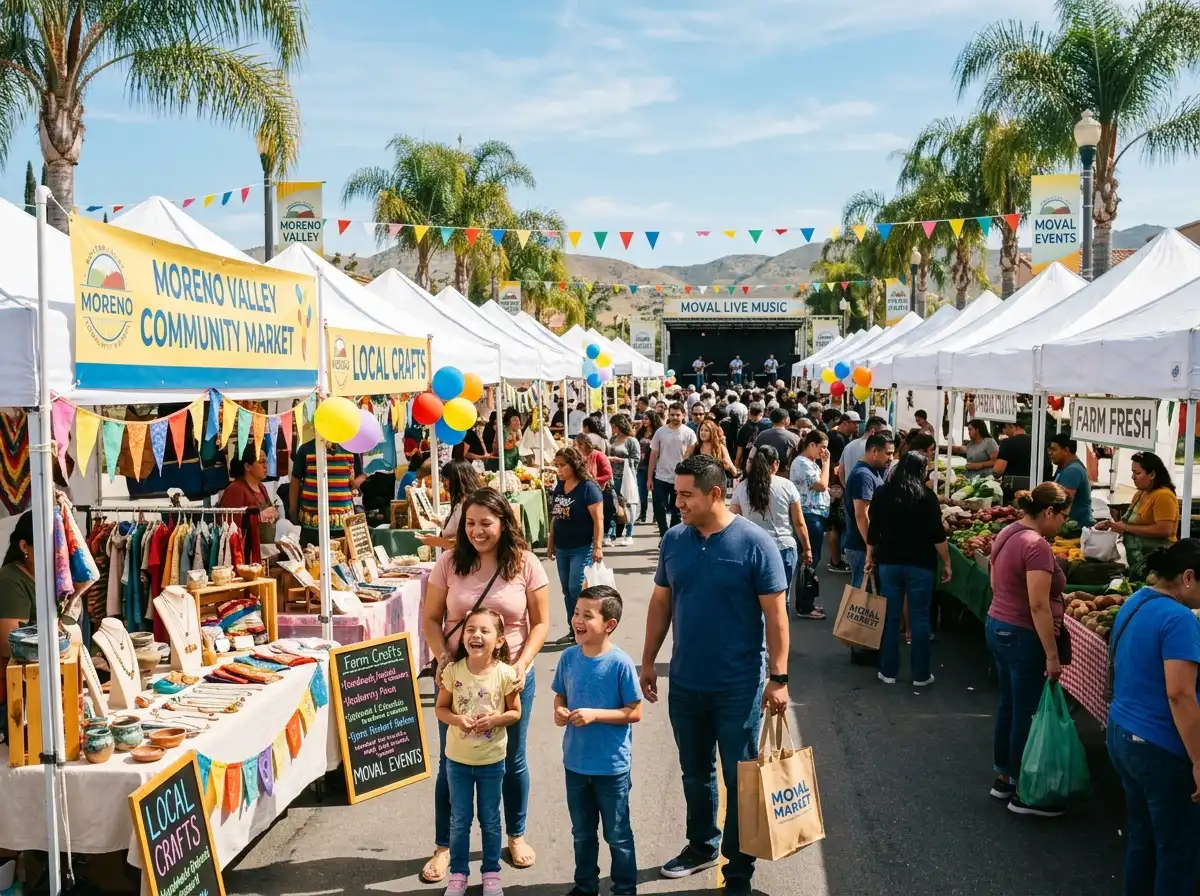 residents browsing community market